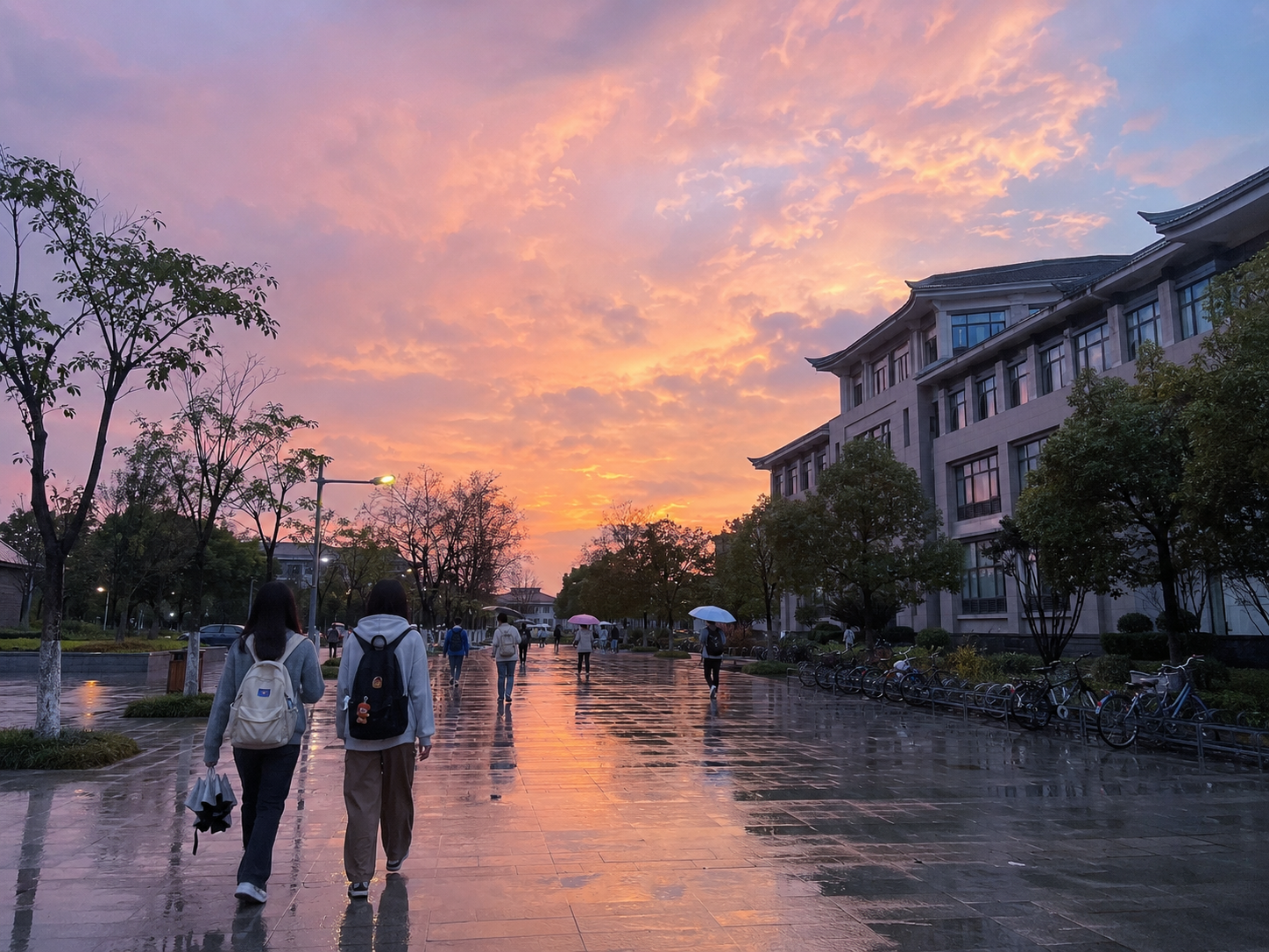 学生实拍校园景色