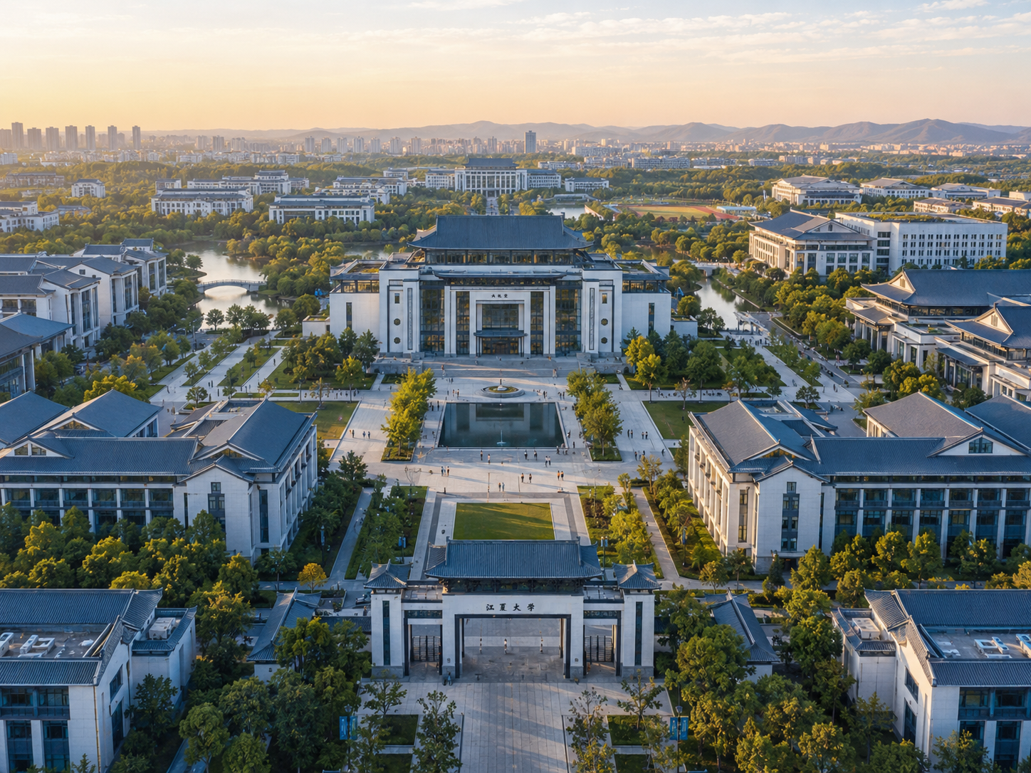 江夏大学校园俯拍